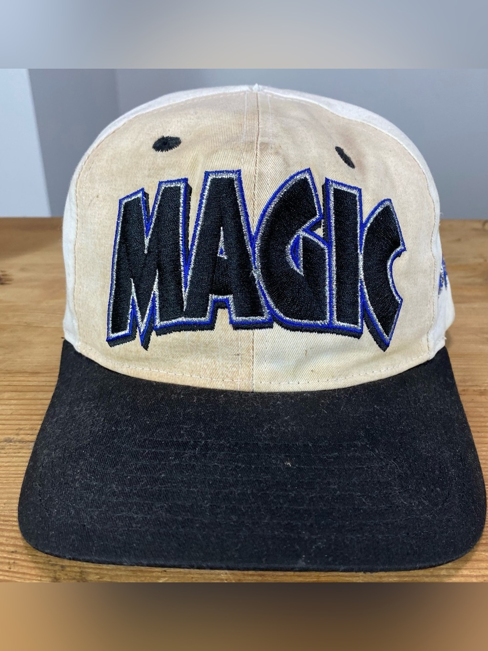 Vintage 90s Orlando Magic Twins Enterprise Snapback Hat NBA Block Logo Cap